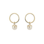 Σκουλαρίκια Κύκλος Με Μαργαριτάρι Σε Χρυσό 9Κ