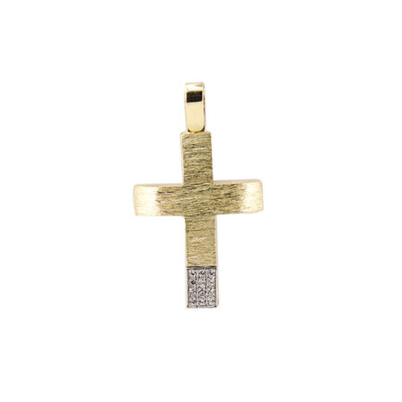 Σταυρός Με Ζιργκόν Γυναικείος Χρυσός 14 Καράτια