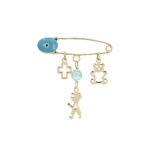 Χρυσή Παραμάνα Με Ματάκι Για Αγόρι 9 Καράτια (κωδ: GP152)