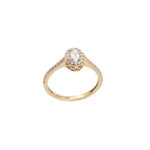 Χρυσό Δαχτυλίδι Ροζέτα 9Κ Με Λευκές Ζιργκόν Πέτρες