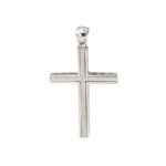 Μοντέρνος Σταυρός Λευκόχρυσος 18Κ