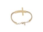 Γυναικείο Χρυσό Βραχιόλι Με Σταυρό 14Κ (κωδ: GB348)