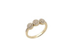 Δαχτυλίδι Με Διαμάντια Brilliant Σε Ροζέτες Από Χρυσό 18 Καράτια