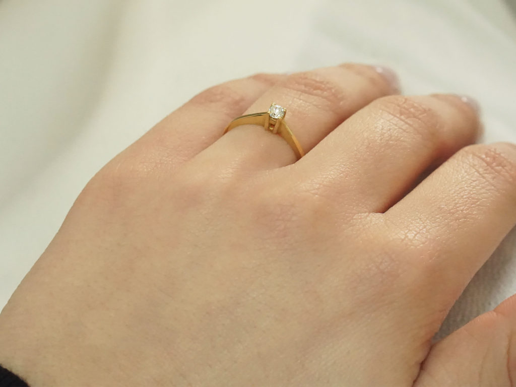 Δαχτυλίδι Μονόπετρο Διαμάντι Brilliant Σε Χρυσό 18 Καράτια