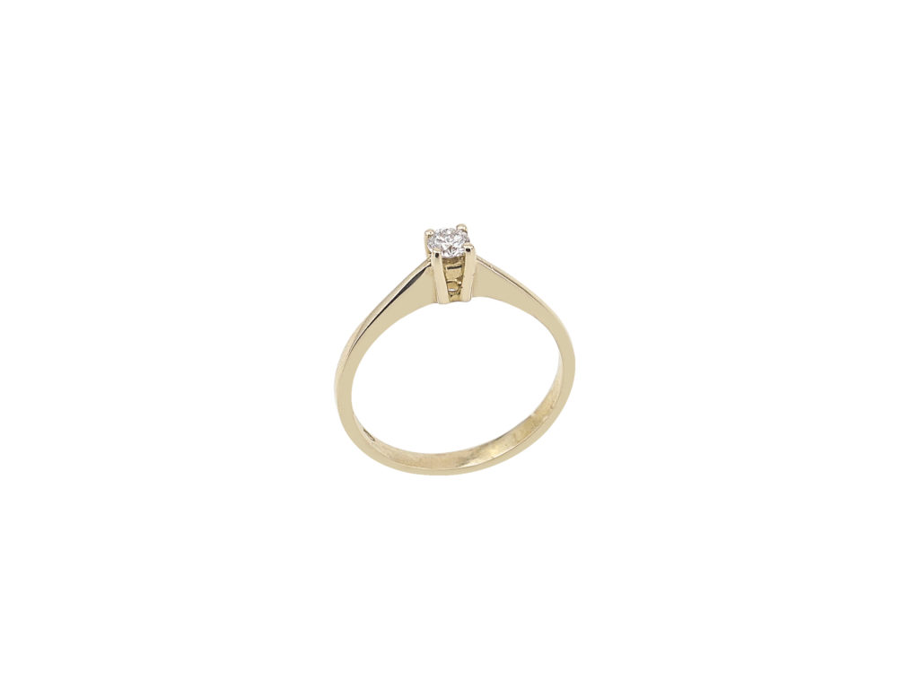 Δαχτυλίδι Μονόπετρο Διαμάντι Brilliant Σε Χρυσό 18Κ