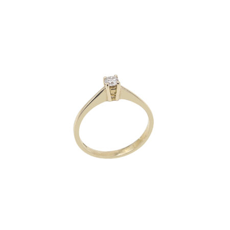Δαχτυλίδι Μονόπετρο Διαμάντι Brilliant Σε Χρυσό 18Κ