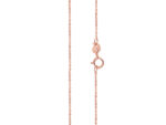 Γυναικεία Ροζ Χρυσή Αλυσίδα Λαιμού 9 Καρατίων Μήκους 40cm