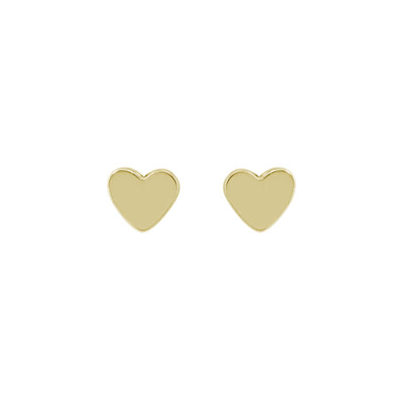 Χρυσά Σκουλαρίκια Καρδιά 14Κ GE509