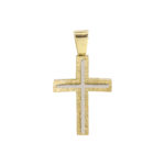 Δίχρωμος Σταυρός Χειροποίητος Σε Χρυσό 14Κ GC895