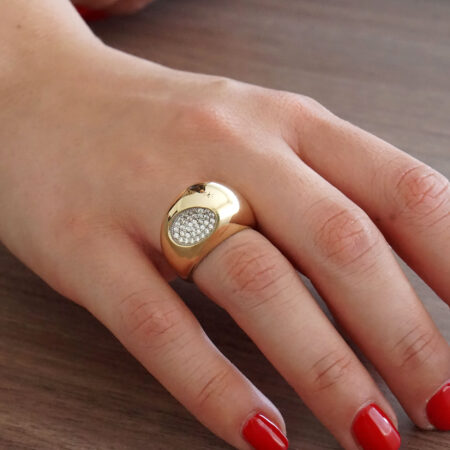 Γυναικείο Δαχτυλίδι Χρυσό 14Κ Ζιργκόν GR400