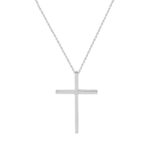 Λευκόχρυσος Σταυρός Με Αλυσίδα 14Κ Και Διαμάντι Στο Κέντρο