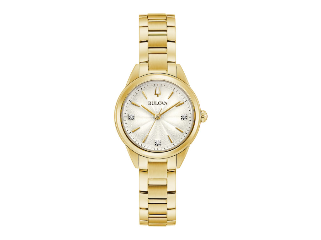 Ρολόι Με Χρυσό Μπρασελέ Bulova Sutton Diamond Collection 97P150