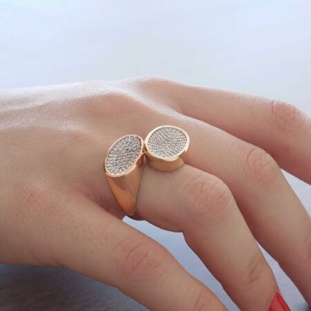 Ροζ Χρυσό Δαχτυλίδι Με Ζιργκόν Πέτρες Γυναικείο 14Κ