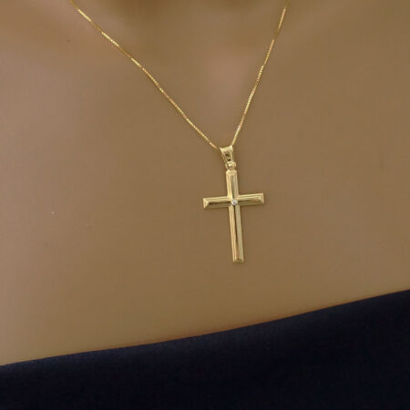 Σταυρός Με Ζιργκόν Πέτρα Από Χρυσό 14Κ Γυναικείος GC877