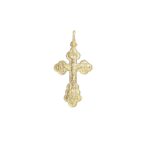 Χρυσός Σταυρός Ανάγλυφος Με Τον Εσταυρωμένο 14Κ (κωδ: GC911)