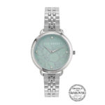 Ted Baker Γυναικείο Ρολόι Από Ανοξείδωτο Ατσάλι Με Τιρκουάζ Καντράν Και Κρύσταλλα Swarovski BKPHTS011