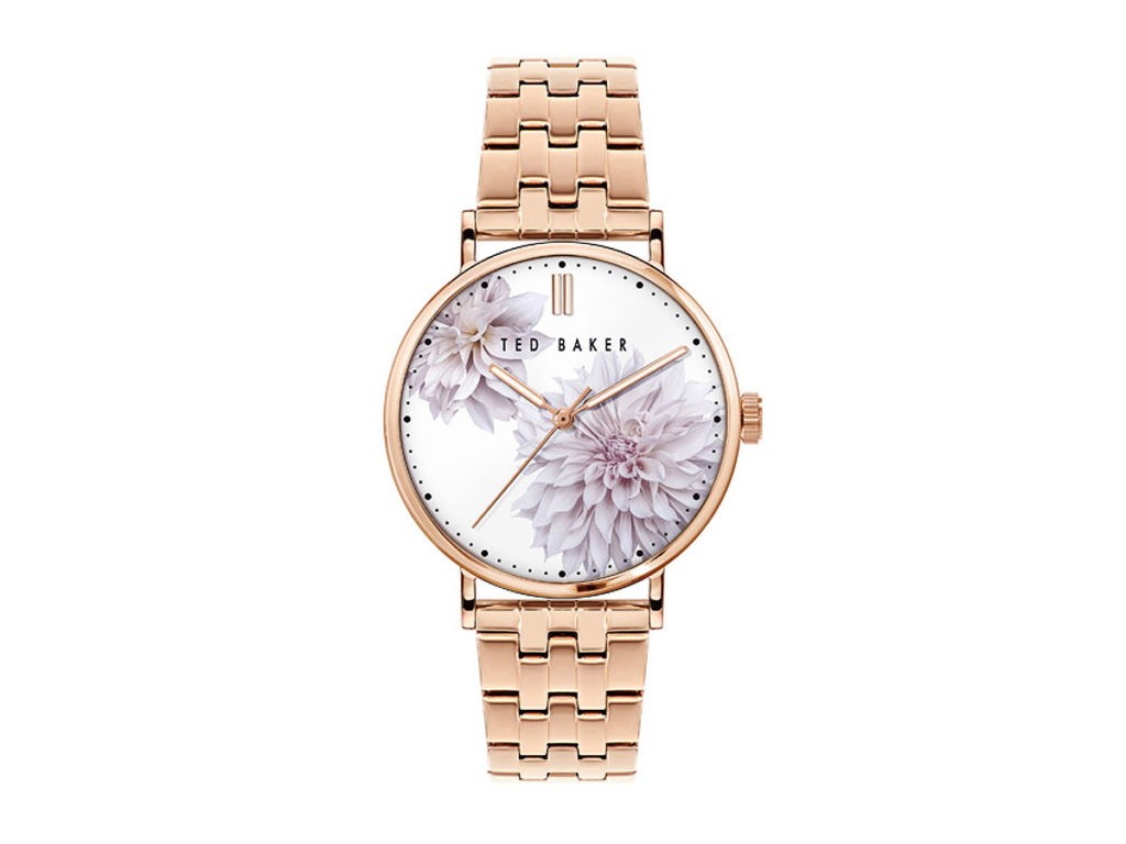 Ted Baker Phylipa Flowers Watch Rose Gold Stainless Steel BKPPHS120