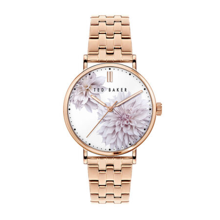 Ted Baker Phylipa Flowers Watch Rose Gold Stainless Steel BKPPHS120