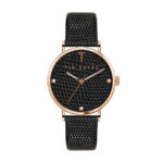 Ted Baker Ρολόι Με Λουράκι Γυναικείο Μαύρο Δερμάτινο BKPPHS132