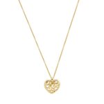 Καρδιά Μενταγιόν Με Αλυσίδα Σε Χρυσό 14Κ