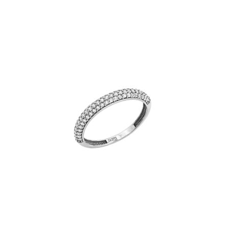 Λευκό Μισόβερο Δαχτυλίδι Από Ασήμι 925