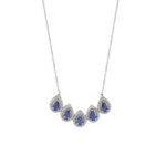 Ροζέτες Κολιέ Με Ζιργκόν Από Ασήμι 925