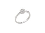 Γυναικείο Δαχτυλίδι Ροζέτα Με 7 Διαμάντια Σε Λευκόχρυσο 18Κ GR421