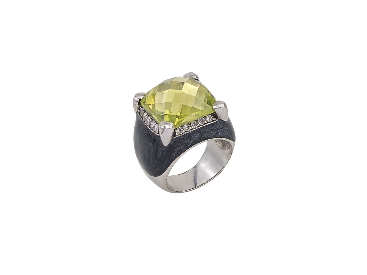 Δαχτυλίδι Με Πράσινη Πέτρα Από Ασήμι 925