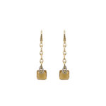 Κρεμαστά Σκουλαρίκια Με Τοπάζι Και Ζιργκόν Πέτρες Σε Χρυσό 18Κ