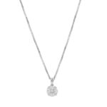 Μενταγιόν Με Διαμάντια Ροζέτα Σε Λευκόχρυσο 18Κ