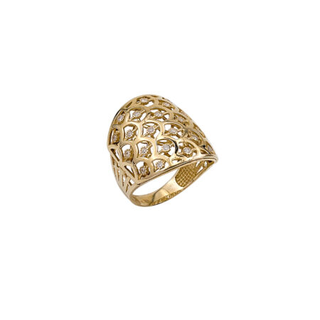 Δαχτυλίδι Γυναικείο Χρυσό 14Κ Με Ζιργκόν Πέτρες