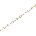 Δίχρωμο Βραχιόλι Χρυσό Με Λευκόχρυσο 8 Καράτια