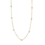 Χρυσό Κολιέ 8Κ Με Διαμανταρισμένες Μπίλιες