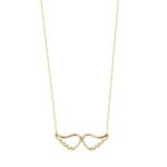 Χρυσό Κολιέ Φτερά Αγγέλου 8Κ