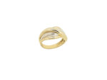 Δαχτυλίδι Χρυσό Δίχρωμο 14 Καράτια Σε Κίτρινο Χρυσό Και Λευκόχρυσο