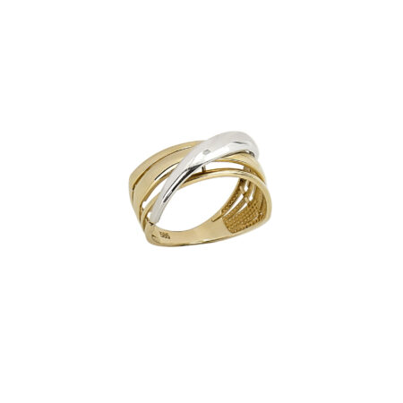 Γυναικείο Δαχτυλίδι Κίτρινο Χρυσό Και Λευκόχρυσο 14 Καράτια