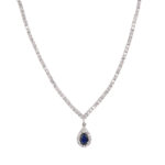 Ροζέτα Δάκρυ Κρεμαστό Λευκόχρυσο 14Κ Με Ζιργκόν