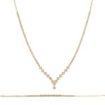 Σετ Χρυσά Κοσμήματα 14Κ Με Ζιργκόν Πέτρες