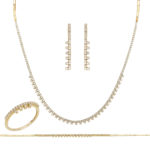 Σετ Χρυσά Κοσμήματα 14Κ Με Ζιργκόν Πέτρες