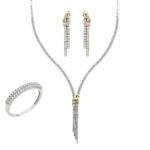 Σετ Κοσμημάτων Λευκόχρυσο 14Κ Με Ζιργκόν