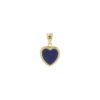Χρυσή Καρδιά Μενταγιόν 14Κ Με Lapis Lazuli