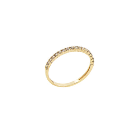 Δαχτυλίδι Μισόβερο Χρυσό 9Κ Με Ζιργκόν