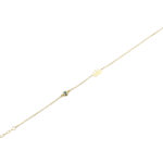 Χρυσό Παιδικό Βραχιόλι Με Ματάκι Και Κορώνα 14Κ