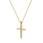 Χρυσός Σταυρός 18Κ Μπριγιάν Με Αλυσίδα