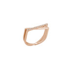 Δαχτυλίδι Με Μπριγιάν Ροζ Χρυσό 18Κ