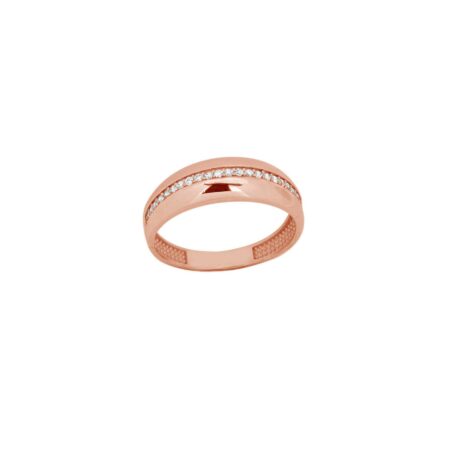 Δαχτυλίδι Σειρέ Ροζ Χρυσό 9Κ Με Ζιργκόν