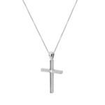 Λευκόχρυσος Σταυρός 18 Καράτια Με Μπριγιάν