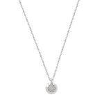 Μενταγιόν Λευκόχρυσο 9Κ Με Λευκές Πέτρες Ζιργκόν