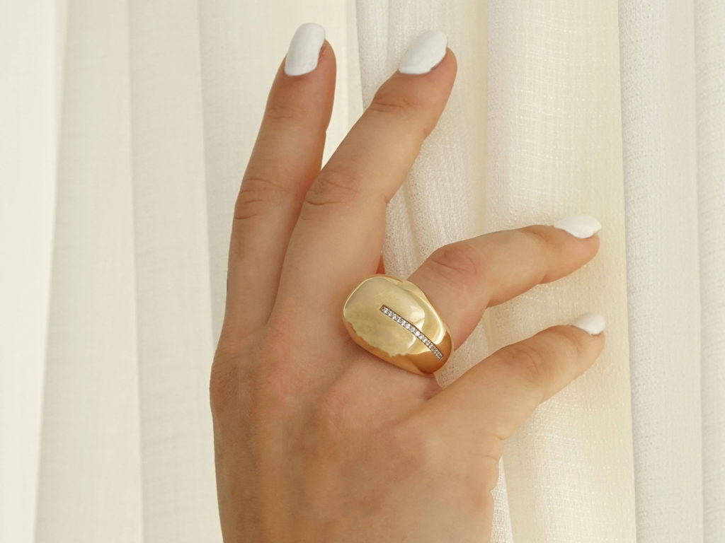 Δαχτυλίδι Χρυσό Γυναικείο 14 Καράτια Με Ζιργκόν Πέτρες