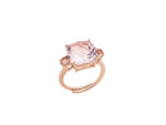 Δαχτυλίδι Με Ροζ Ζιργκόν Πέτρες Ροζ Επίχρυσο 925